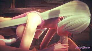 Nanatsu não Taizai Hentai - Elizabeth chupar e penetrou